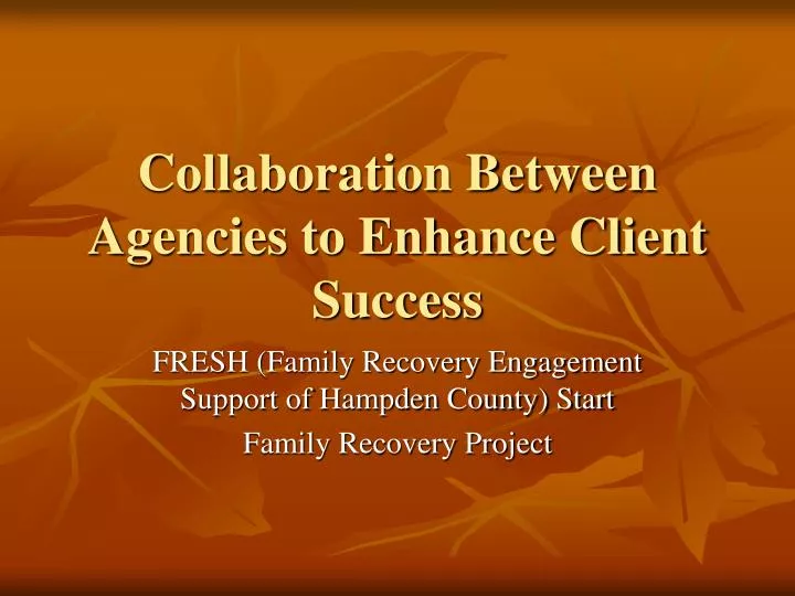 collaboration between agencies to enhance client success