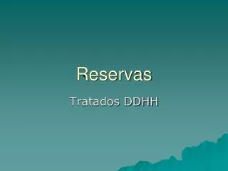 reservas