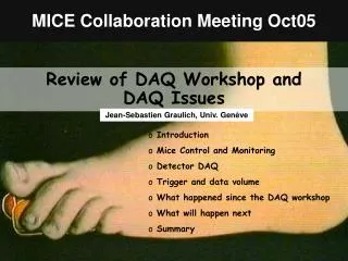 MICE Collaboration Meeting Oct05