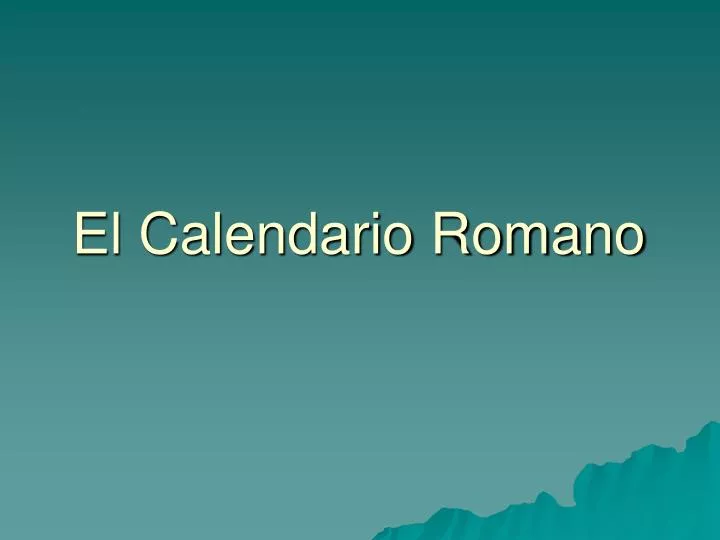 el calendario romano