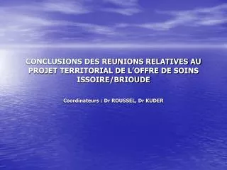 conclusions des reunions relatives au projet territorial de l offre de soins issoire brioude