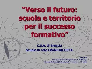 verso il futuro scuola e territorio per il successo formativo