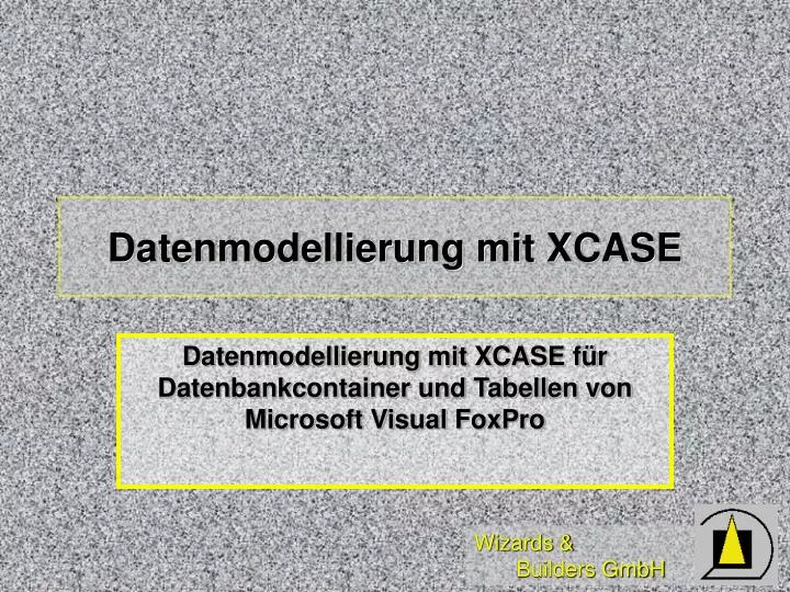 datenmodellierung mit xcase