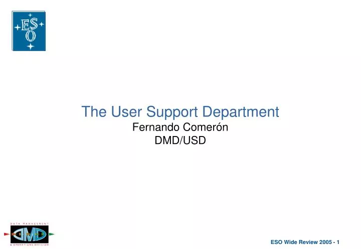 the user support department fernando comer n dmd usd
