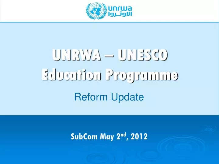 unrwa unesco education programme