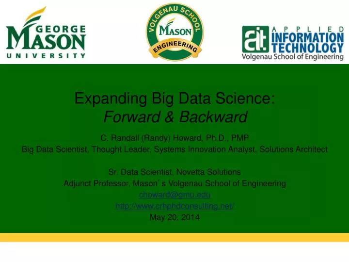 expanding big data science forward backward