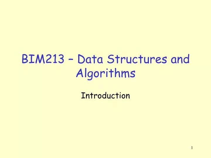 bim213 data structures and algorithms