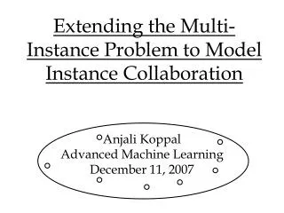 Extending the Multi-Instance Problem to Model Instance Collaboration