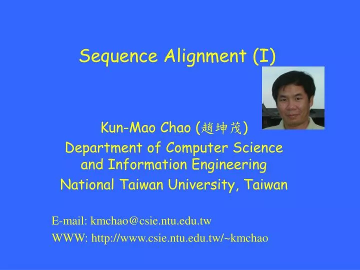 sequence alignment i