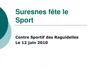 suresnes f te le sport