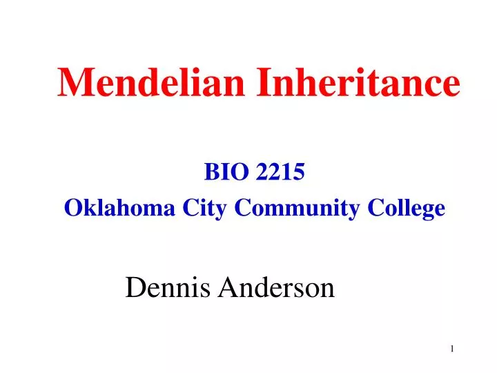 mendelian inheritance