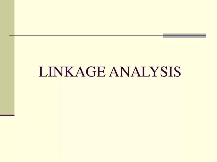 linkage analysis