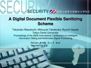 A Digital Document Flexible Sanitizing Scheme