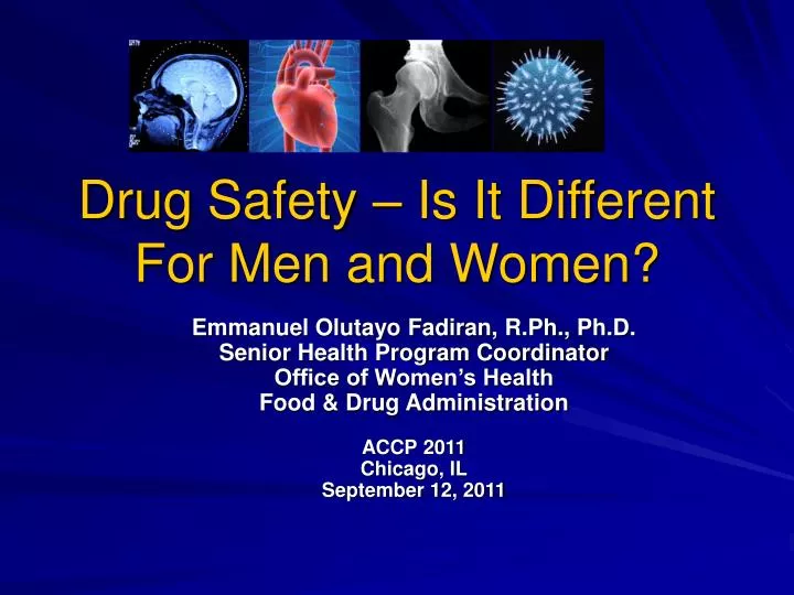 drug safety is it different for men and women