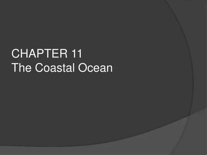 chapter 11 the coastal ocean