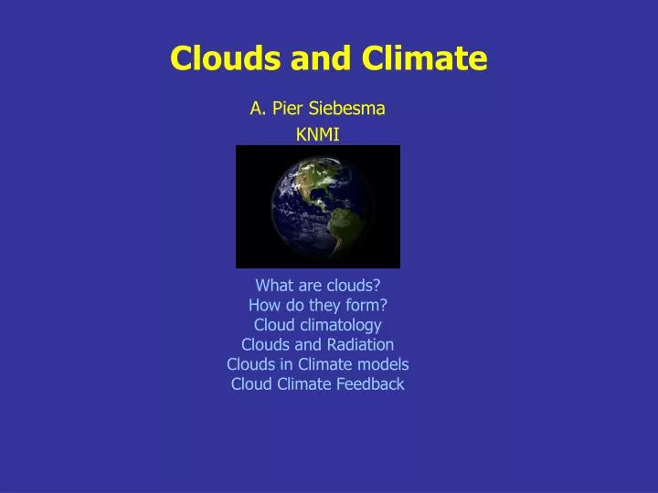clouds and climate