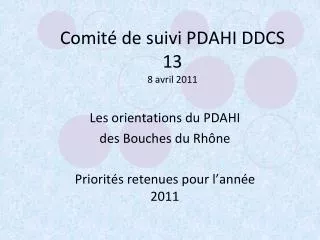 comit de suivi pdahi ddcs 13 8 avril 2011