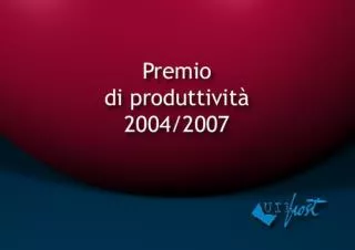 premio di produttivita 2004 2007
