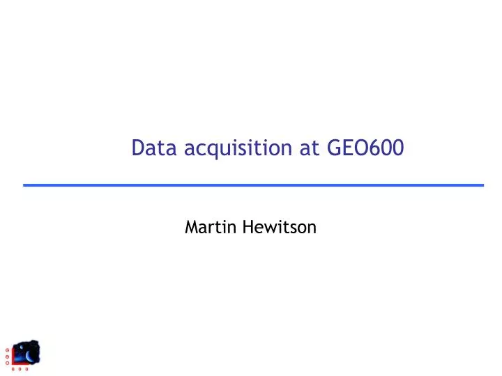 data acquisition at geo600