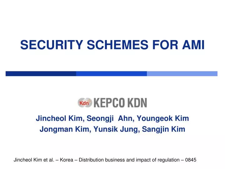 security schemes for ami