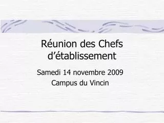 r union des chefs d tablissement