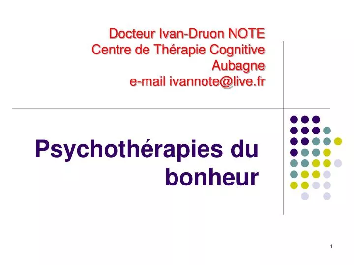 psychoth rapies du bonheur