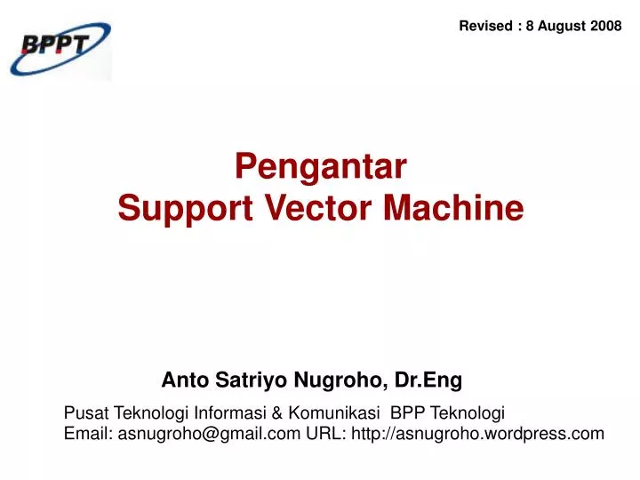 pengantar support vector machine