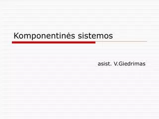 komponentin s sistemos