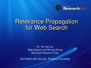 Relevance Propagation for Web Search
