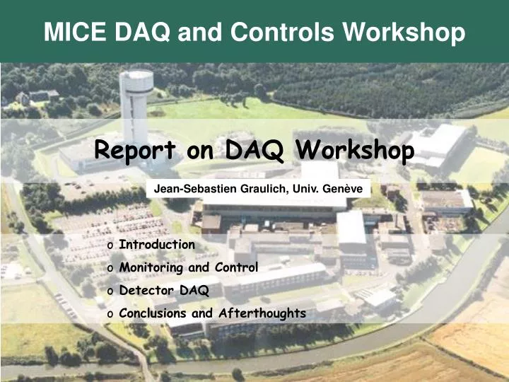 report on daq workshop