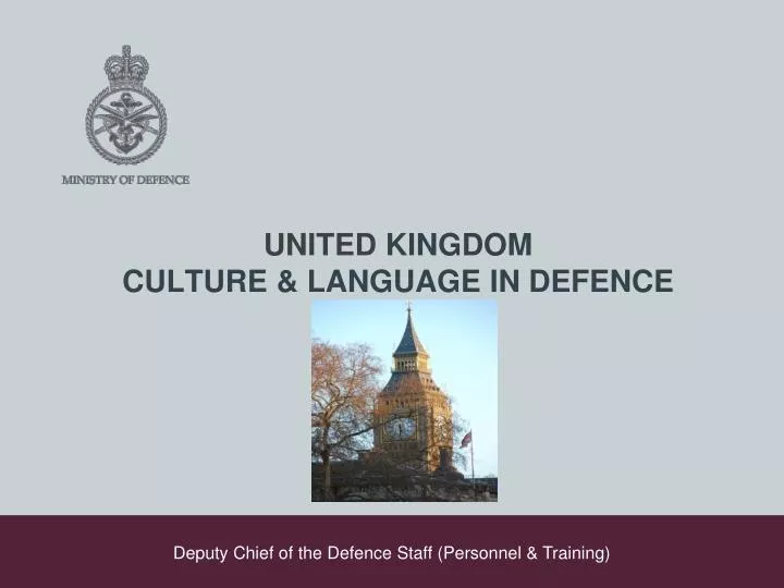 united kingdom culture language in defence