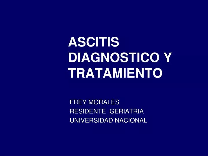 ascitis diagnostico y tratamiento