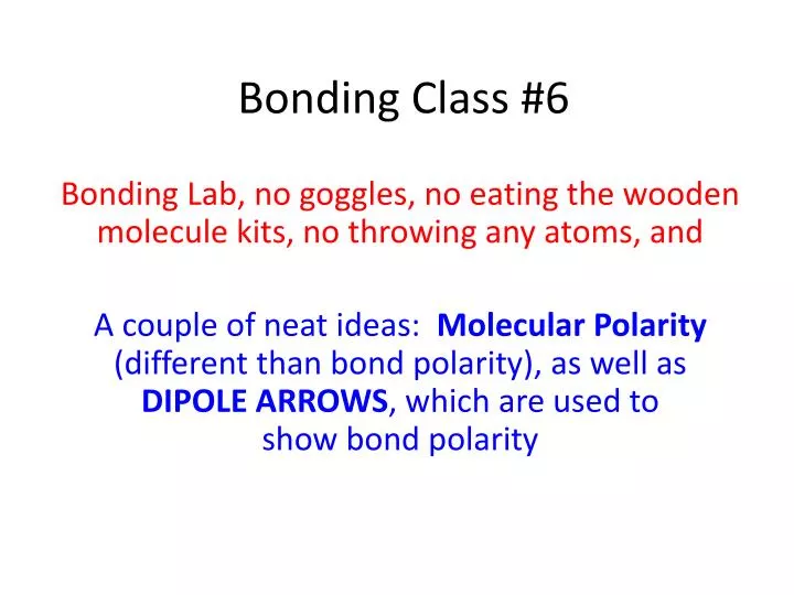 bonding class 6