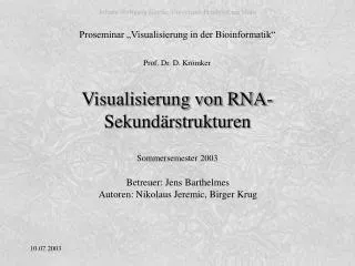 visualisierung von rna sekund rstrukturen
