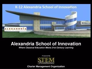 Alexandria School of Innovation Where Classical Education M eets 21st Century Learning