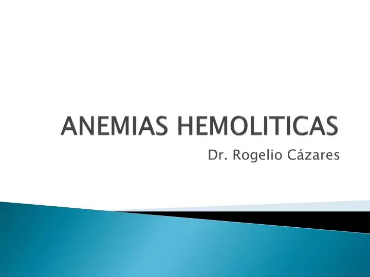 anemias hemoliticas