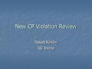 New CP Violation Review