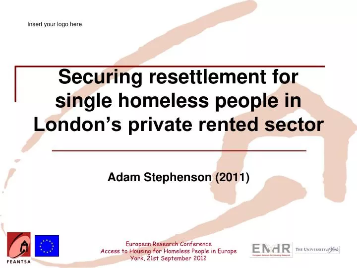 securing resettlement for single homeless people in london s private rented sector