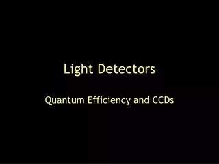 Light Detectors