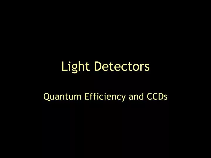 light detectors