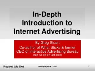 In-Depth Introduction to Internet Advertising