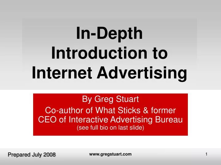 in depth introduction to internet advertising