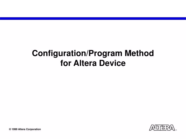 configuration program method for altera device