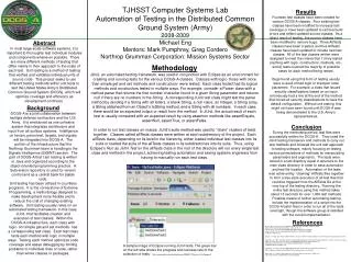 TJHSST Computer Systems Lab Automation of Testing in the Distributed Common Ground System (Army)