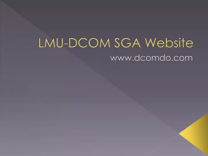 lmu dcom sga website