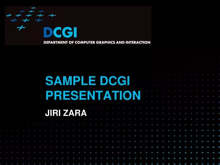 sample dcgi presentation