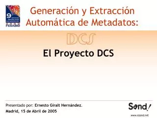 generaci n y extracci n autom tica de metadatos