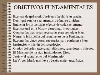 objetivos fundamentales