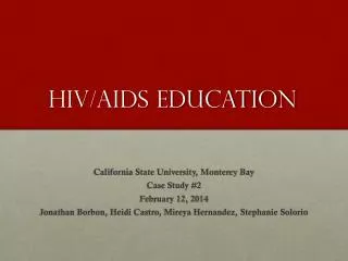 hiv aids education