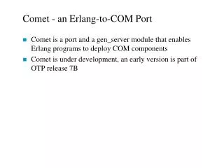 Comet - an Erlang-to-COM Port